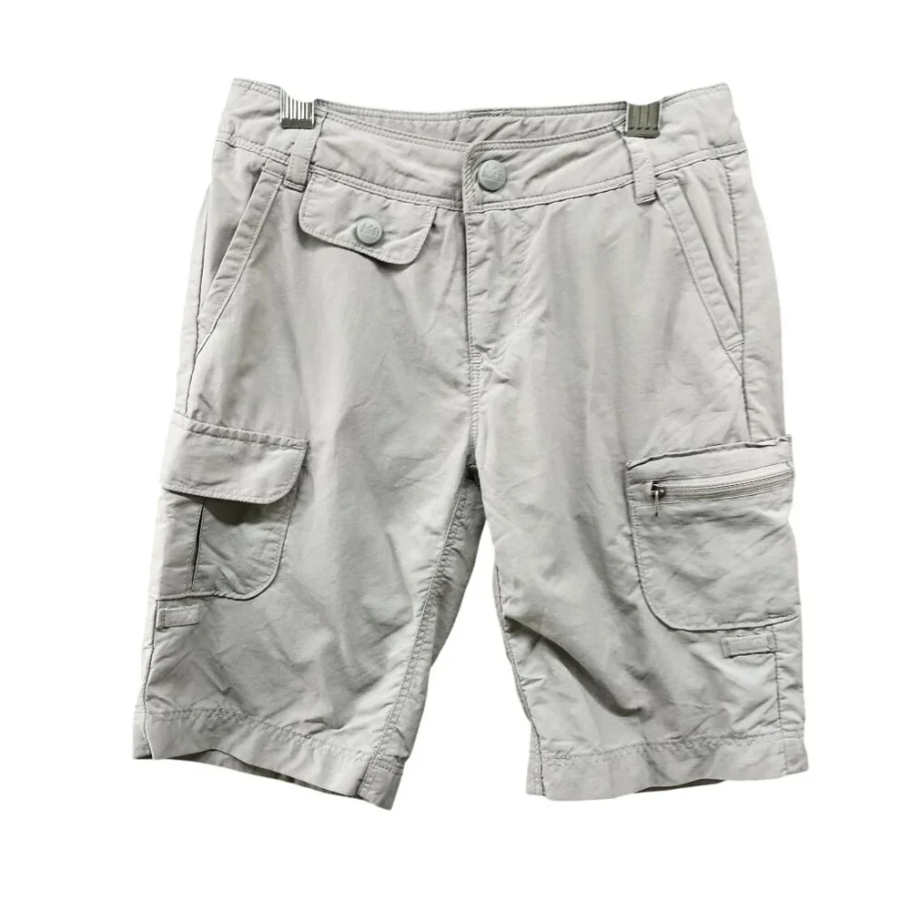 REI Hiking Cargo Shorts Girls XXS 4-5 Gray Nylon Outdoors Lightweight Trail